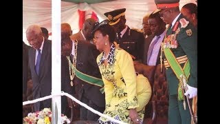 How Mnangagwa dances to Mdara Vachauya  Grace illustrates [upl. by Trebliw]