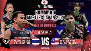 PuavaranukrohPaewsampran THA vs GohLai MAS  SF  Kumamoto Masters Japan 2024 [upl. by Nyrehtac722]