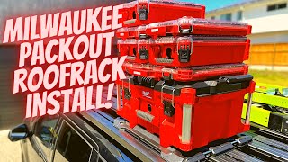 Milwaukee packout on roof rack install [upl. by Ennovehs]