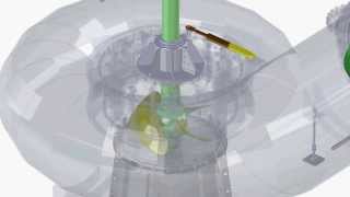 Kaplan turbine 3D engineering simulation [upl. by Eeram918]