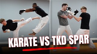 Karate vs Taekwondo SPARRING [upl. by Rebecka]