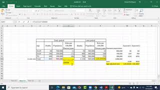 Three basic mortality calculations in epidemiology using excel [upl. by Weidar]