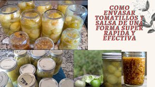 Como Envasar Tomatillos y Salsa de Una Manera Facil y Efectiva [upl. by Lona33]