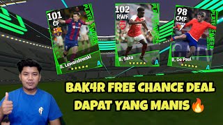 BAK4R FREE CHANCE DEAL DAPAT YANG MANIS TAPI TU LA EFOOTBALL 2024 MOBILE [upl. by Aivatnuahs]