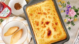 How to make karantika Algerian 🇩🇿chickpeas gratin street food vegan recipeكارنتيكا [upl. by Anina]