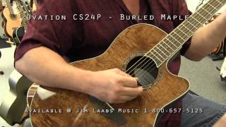 Ovation CS24P Burled Maple Acoustic Guitar Demo Video [upl. by Enoval863]