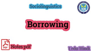 Borrowing  borrowing in linguistics  Types of borrowwing [upl. by Adah504]