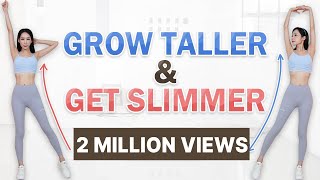 BECOME TALLER amp GET SLIMMER 11 MIN FULL BODY EXERCISES ROUTINES TO GROW TALLER AT HOME Shrilyn [upl. by Rhyner]