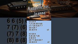 HARMONICA  RAPPELLETOI JEANNE harmonica tablature partition tabs catholic french patriotic [upl. by Verlie]