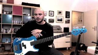 Sandberg  California VT4 pj bass  Lake Placid Blue Hardcore Aged Finish Relic  Video Demo Review [upl. by Nev]