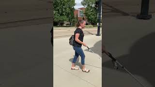 How Does This Pretty Young Blind Lady Walk to Work By Herself shorts [upl. by Gaspard]