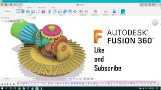 Differential Gears Mechanism in Autodesk Fusion 360 Part 1 of 2 [upl. by Naitsirt345]