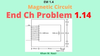 Magnetic Circuits  Problem 114 TwoLegged Magnetic Core with Air Gap  EM 14 E [upl. by Ztnahc876]