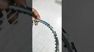 Racket damaged💔💔 but not brokenll racketsports badminton badmintonlovers [upl. by Asiram]