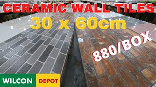 CERAMIC WALL TILES 30X60cm sa WILCON DEPOT [upl. by Airun]