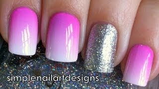 Ombre Nail Art Tutorial Using Acrylic Paint [upl. by Huntington]