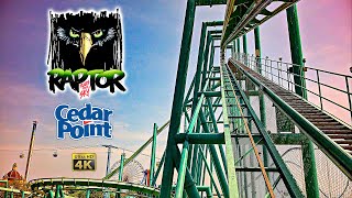 2024 Raptor Roller Coaster On Ride Front Seat 4K POV Cedar Point [upl. by Lamb259]