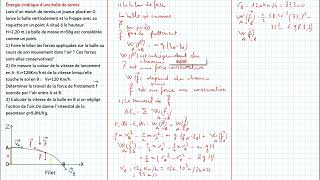 Énergie cinétique dune balle de tennis [upl. by Airyk226]