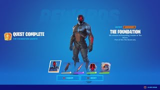 How To Unlock THE FOUNDATION Skin QUICKLY How To Do The Foundation Page 1 Challenges [upl. by Anibla681]