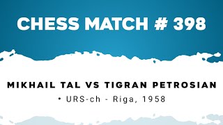 Mikhail Tal vs Tigran Petrosian • URSch  Riga 1958 [upl. by Isma]