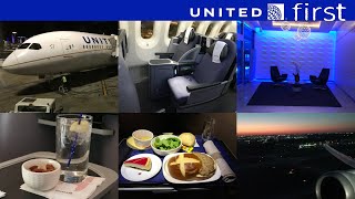 United Airlines FIRST Class 787 Polaris Seat Houston to Los Angeles [upl. by Davon]