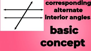 corresponding angle alternate angleinterior angle property [upl. by Ardnajela]