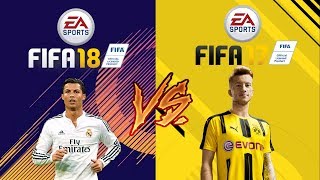 FIFA 18 VS FIFA 17 [upl. by Akinahc824]