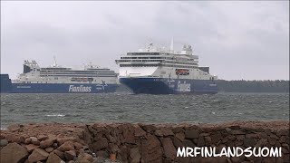 Finnsirius amp Finncanopus Arriving Långnäs in Problematic Wind 27 10 2024 Finnlines [upl. by Dugas]