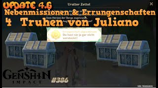 Genshin Impact 386 Update 46  Die 4 versteckten Truhen von Juliano  Errungenschaft [upl. by Rahr]