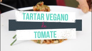 😉 Como hacer TARTAR VEGANO de TOMATE en 5 min 👉 Aperitivos Veganos Faciles 001 [upl. by Aieken]