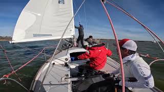 O0ps Spinnaker fail and near broach J24 racing school and DCYC sailingpassion sailing shorts [upl. by Daggett988]