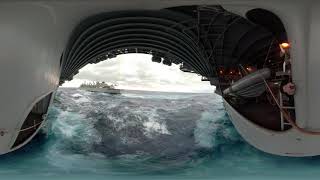 Navy 360 Video  Aircraft Carrier Fuel and Supply ReplenishmentatSea [upl. by Allemahs]