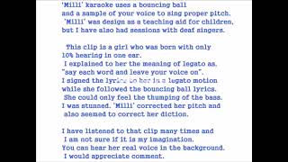 Deaf Singer  Milli Harmonizing Karaoke 1997 [upl. by Ardekahs]