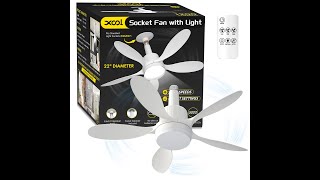 2024 Best Ceiling Fan with LED Lights and RemoteSocket Fan Light [upl. by Ainot]