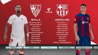 Sevilla x Barcelona  La Liga Santander 20232024  38° Rodada SIMULAÇÃO [upl. by Adair]