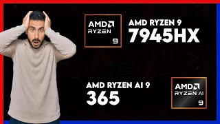 AMD Ryzen 9 7945HX vs AMD Ryzen AI 9 365 Comparison [upl. by Oringa]