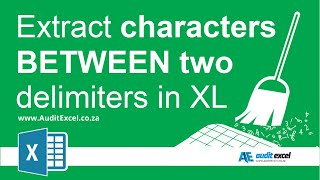 Extract the text BETWEEN two delimiters in Excel [upl. by Absa]