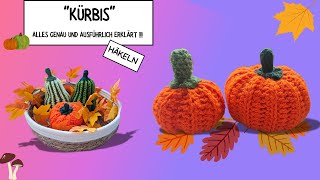 18 quotKürbis  häkeln  Anfängertauglichquot 🎃😁 häkeln kürbis pumpkin [upl. by Tamarah]