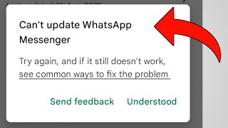 Cant Update Whatsapp Messenger Problem In Play Store [upl. by Yendis]