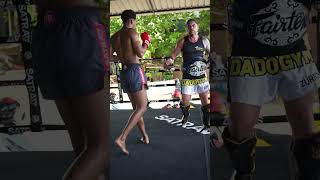 Muay Thai Padwork  Daniel Rodriguez and Dado Gym At Cookie Muay Thai [upl. by Sheryl725]