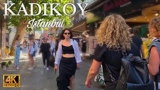 Istanbul Turkey Kadikoy Bazaar Street Foods RestaurantsWalking Tour 4K [upl. by Jasmina]