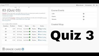 Python Quiz 3 Week 03  Prutorai [upl. by Llennaj908]