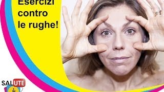 Tutorial di ginnastica facciale 2  Contro le rughe del contorno occhi [upl. by Ahseital]