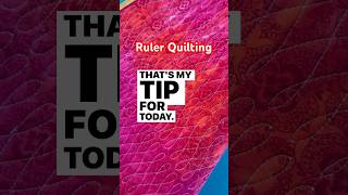 Ruler Quilting Tip livingwaterquilter rulerquilting [upl. by Gilud]