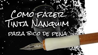 Como fazer TINTA NANQUIM para bico de pena  Desenho Online [upl. by Bouzoun760]