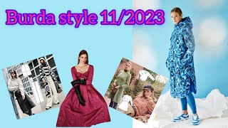 Burda style 112023  full preview and complete line drawings 👘👚👕👗🧥 [upl. by Mccollum920]