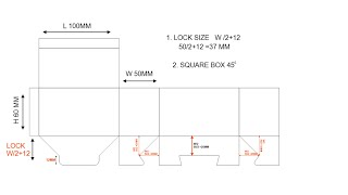 How to Make the Dieline of the INTERLOCK Bottom Box CORELDRAW  PACKAGING KNOWLEDGE  DIE LINE [upl. by Schoening]