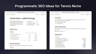 Programmatic SEO Ideas for Tennis Niche – Organized in Notion [upl. by Liebowitz642]