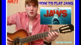 How to play The JAWS Theme song  Must Learn Guitar Lesson [upl. by Gitt]