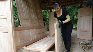 Wooden Door Making Process  From Measuring to Finishing a Beautiful Door Mai mai Len [upl. by Saimerej480]